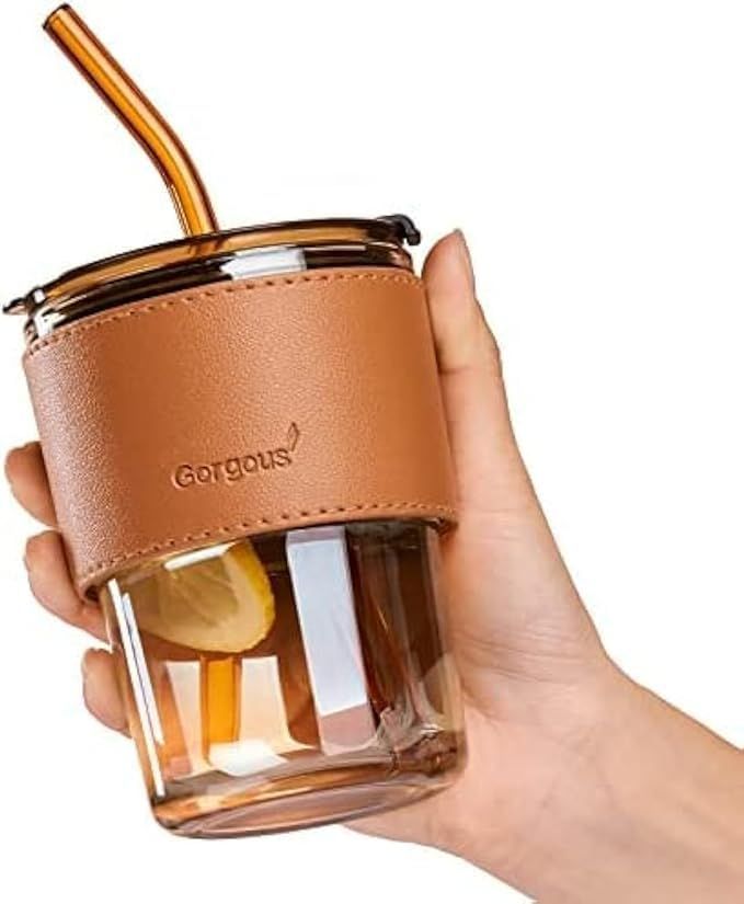 dealguru LEATHER MUG 400ML BROWN HEAVY LID SMALL-picture-3