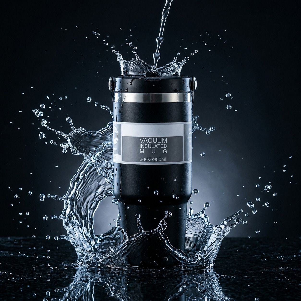 tumbler | 12H hot and 24H cold | stainless still | (900 ml) Stainless Steel Tumbler-image-0
