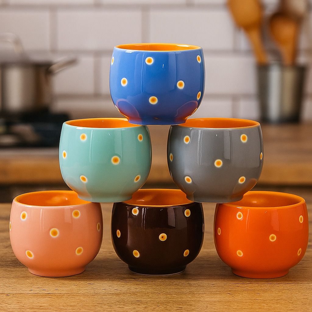shailzz's Pack of 6 Bone China Tea Cups Set of 6 | Coffee Mugs for Home Office, perfect for gifting-picture-21