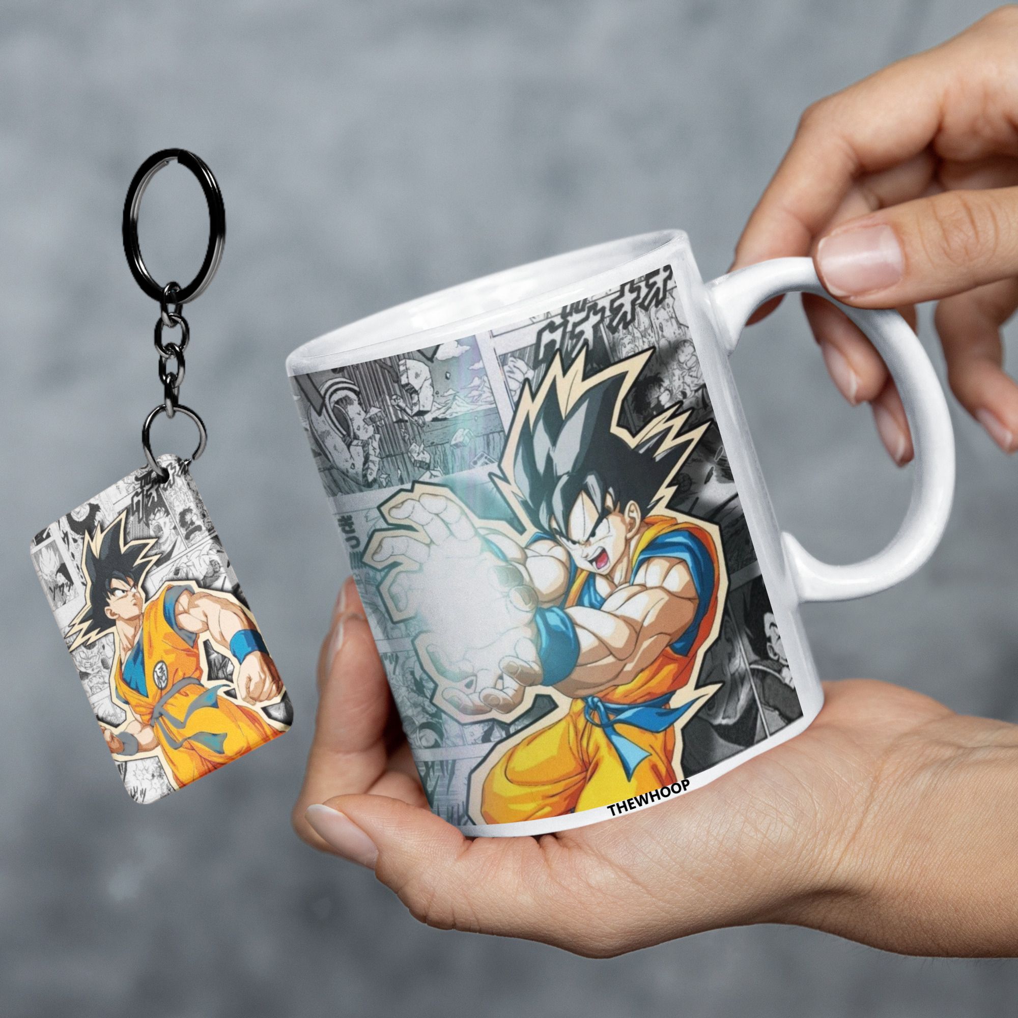 Anime Goku Dragon Ball Combo Gift Big Cup With Keychain Ceramic Coffee Mug-image-31