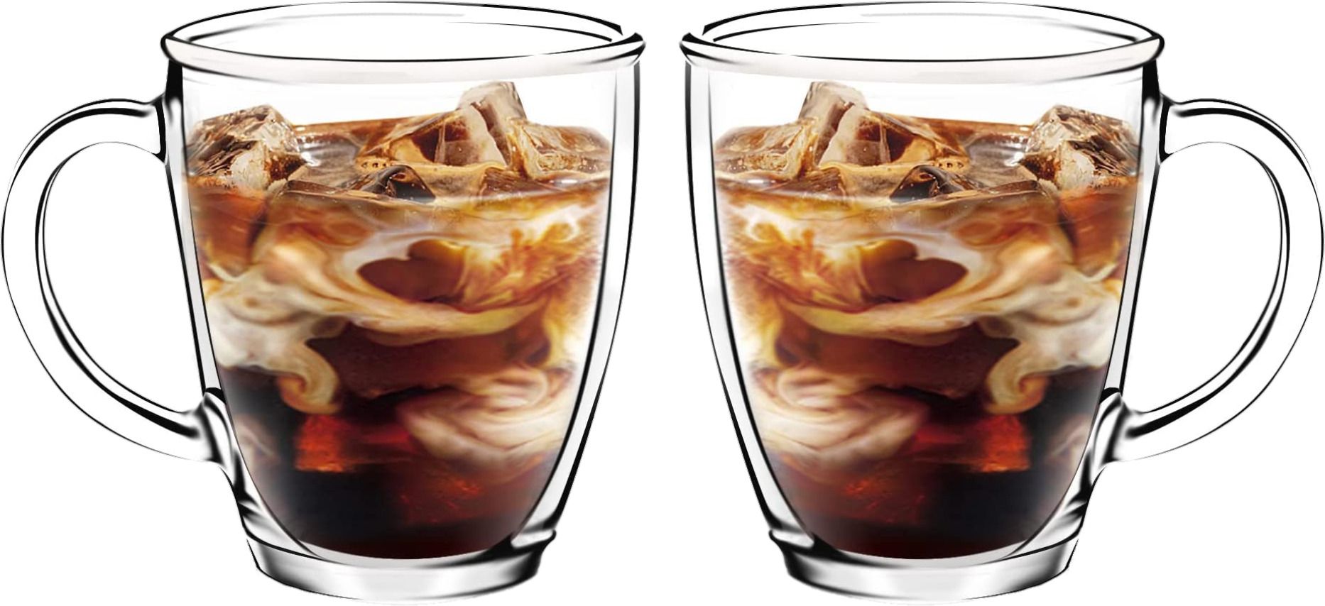 zelovi Transparent Glass Cup Set for Coffee Tea Green Tea Juice Milk Glass Coffee Mug-picture-24