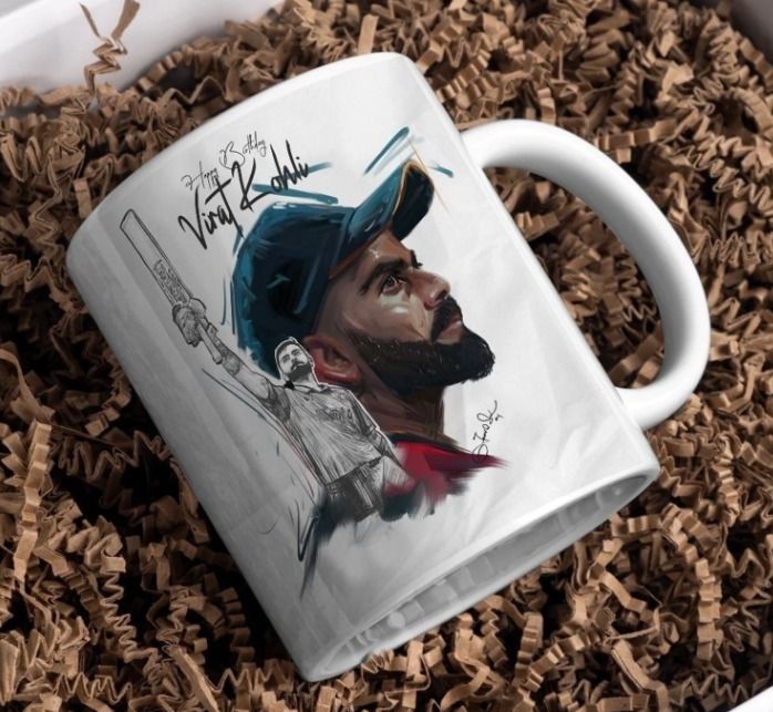 Virat kohli mug, Virat kohli printed mug, virat kohli, RCB Cup 24 Ceramic Coffee Mug-image-35