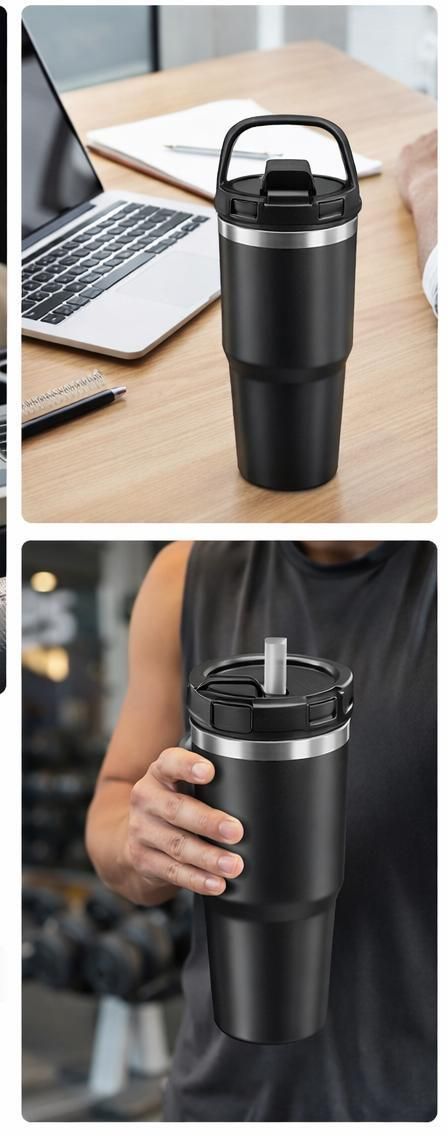 giftzyne Stainless Steel Vacuum Insulated Tumbler with Lid, Cap, Handle Stainless Steel Tumbler-picture-24