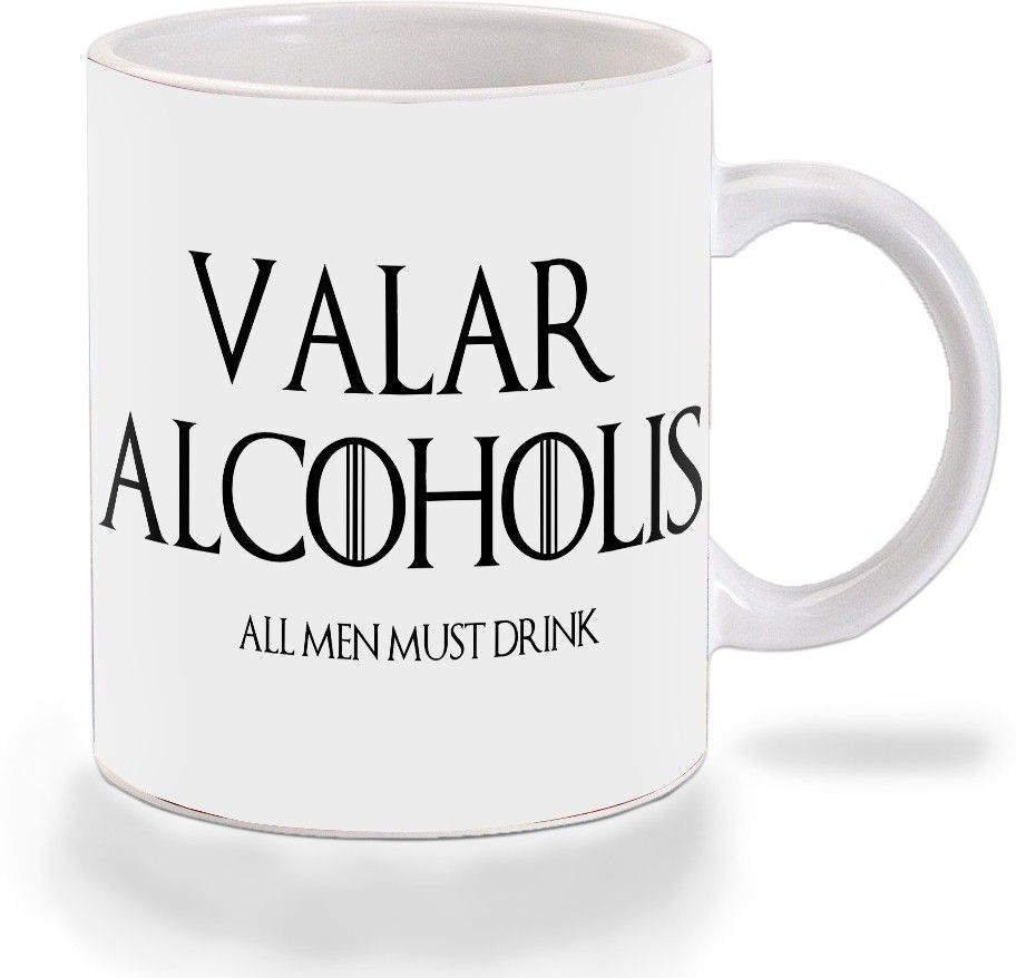Game Of Thrones Valar Alcoholis All Men Must Drink Ceramic Coffee Mug-image-48
