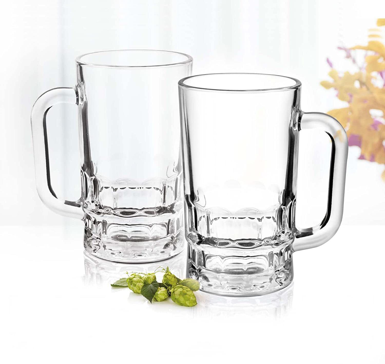 (Pack of 2) Glass Mugs with Handle, Crystal Clear Glass Mug Glass Water/Juice Glass-image-35