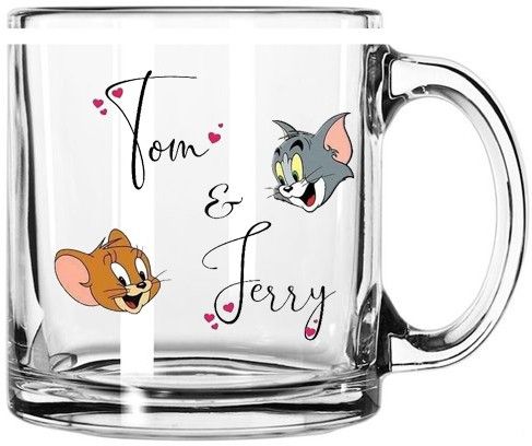 "tom and jerry"Unique Transparent Glass Best Gift for everyone Glass Coffee Mug