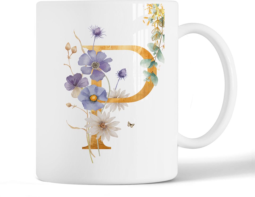 Alphabet Letter P Name Printed Coffee 325 ml | White Ceramic Cup Ceramic Coffee Mug-image-25