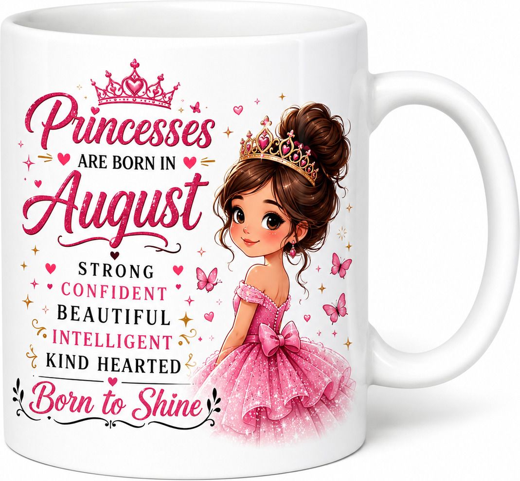 pink pearl Princess August Printed Ceremic Coffee Ceramic Coffee Mug-picture-31