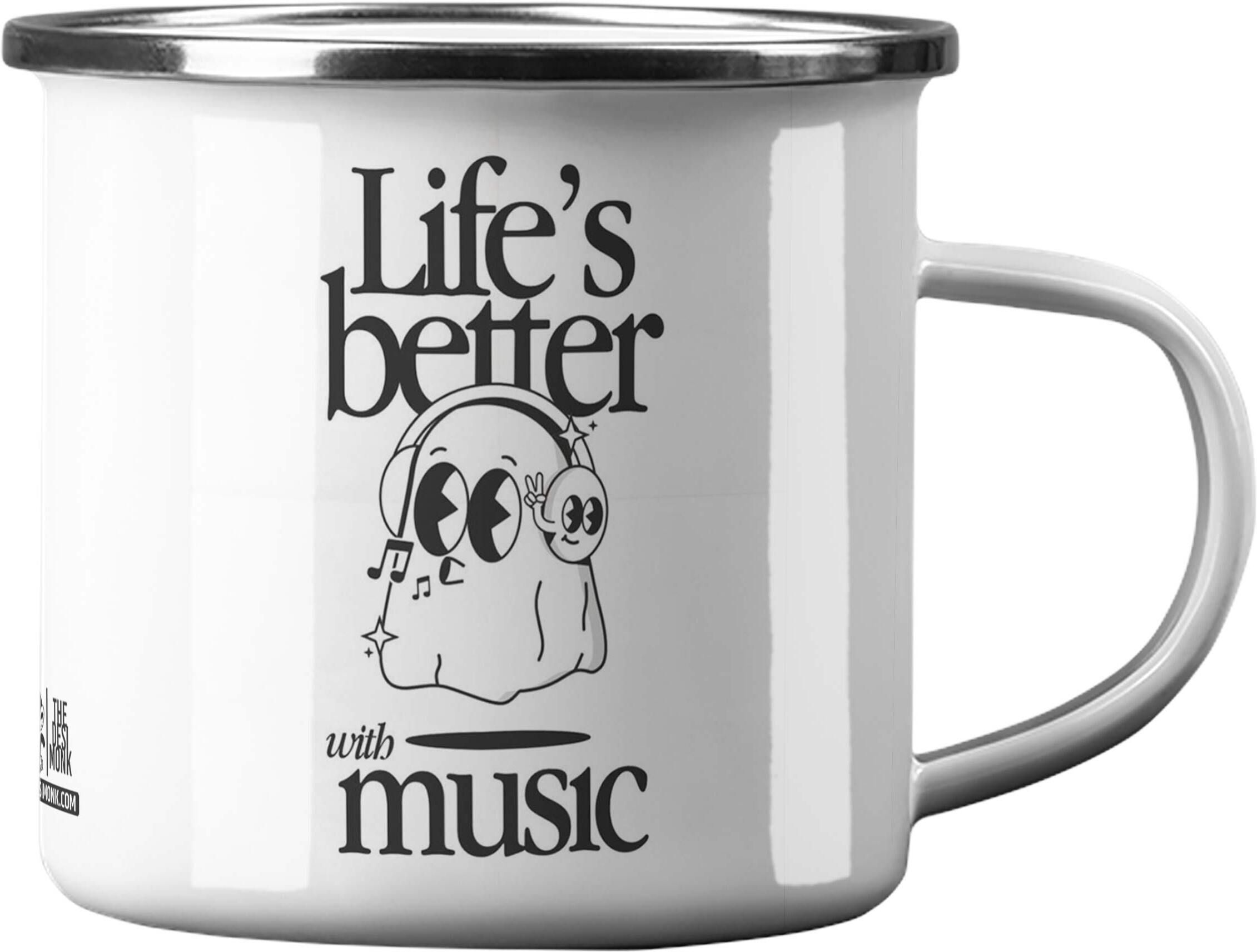 PEK26-A1_LifeIsBetterMusic Unbreakable Enamel Military Micro. Safe Stainless Steel Coffee Mug-image-4