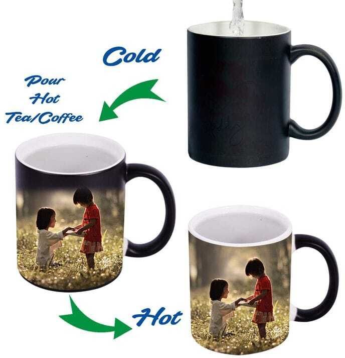 uinqueprintwala 8708934865 Personalized Photo on Coffee Cup Black Magic Ceramic Birthday Ceramic Coffee Mug-picture-12