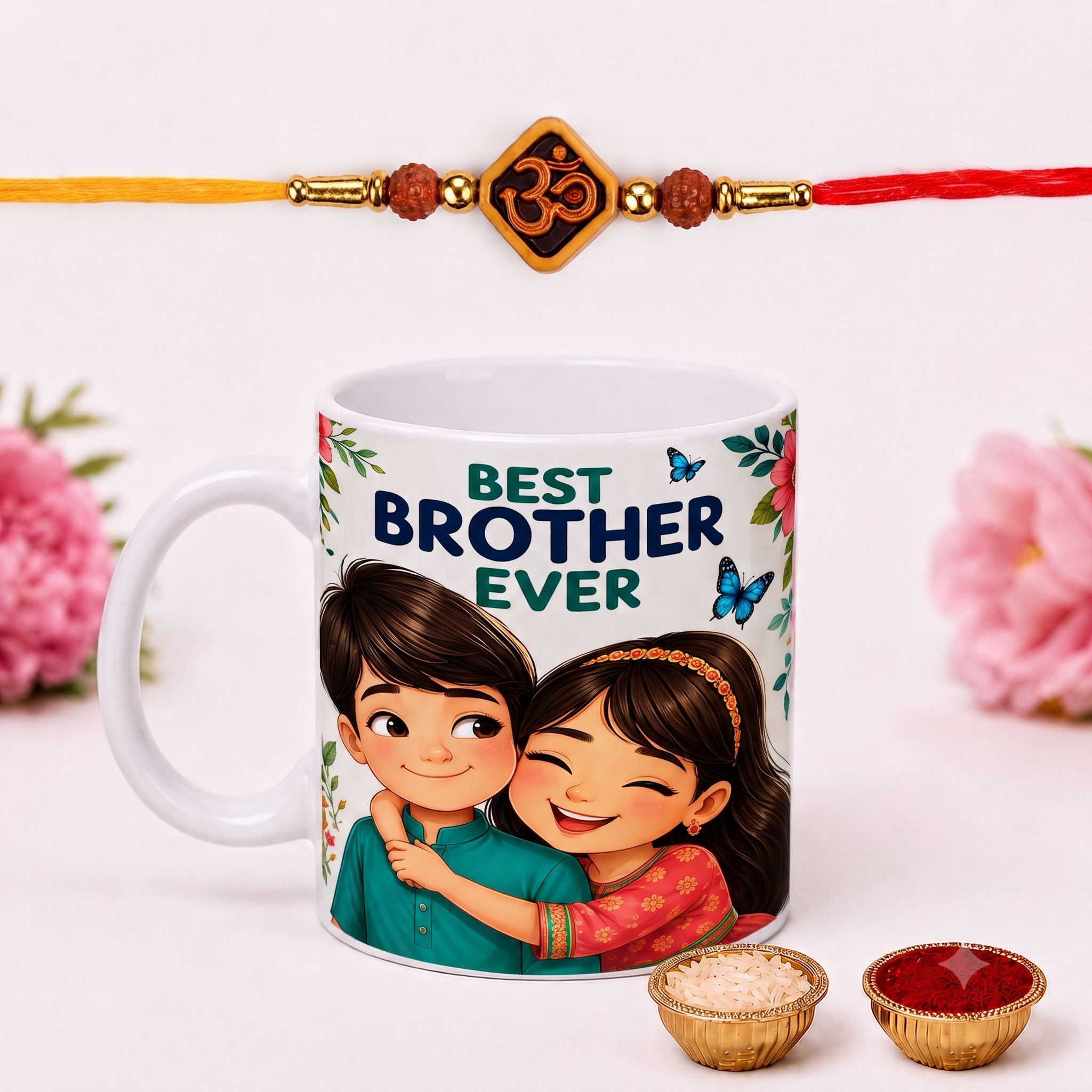 Happy Rakshabandhan Printed T12(1 Rakhi ,1 and Roli Chawal) Ceramic Coffee Mug-image-14