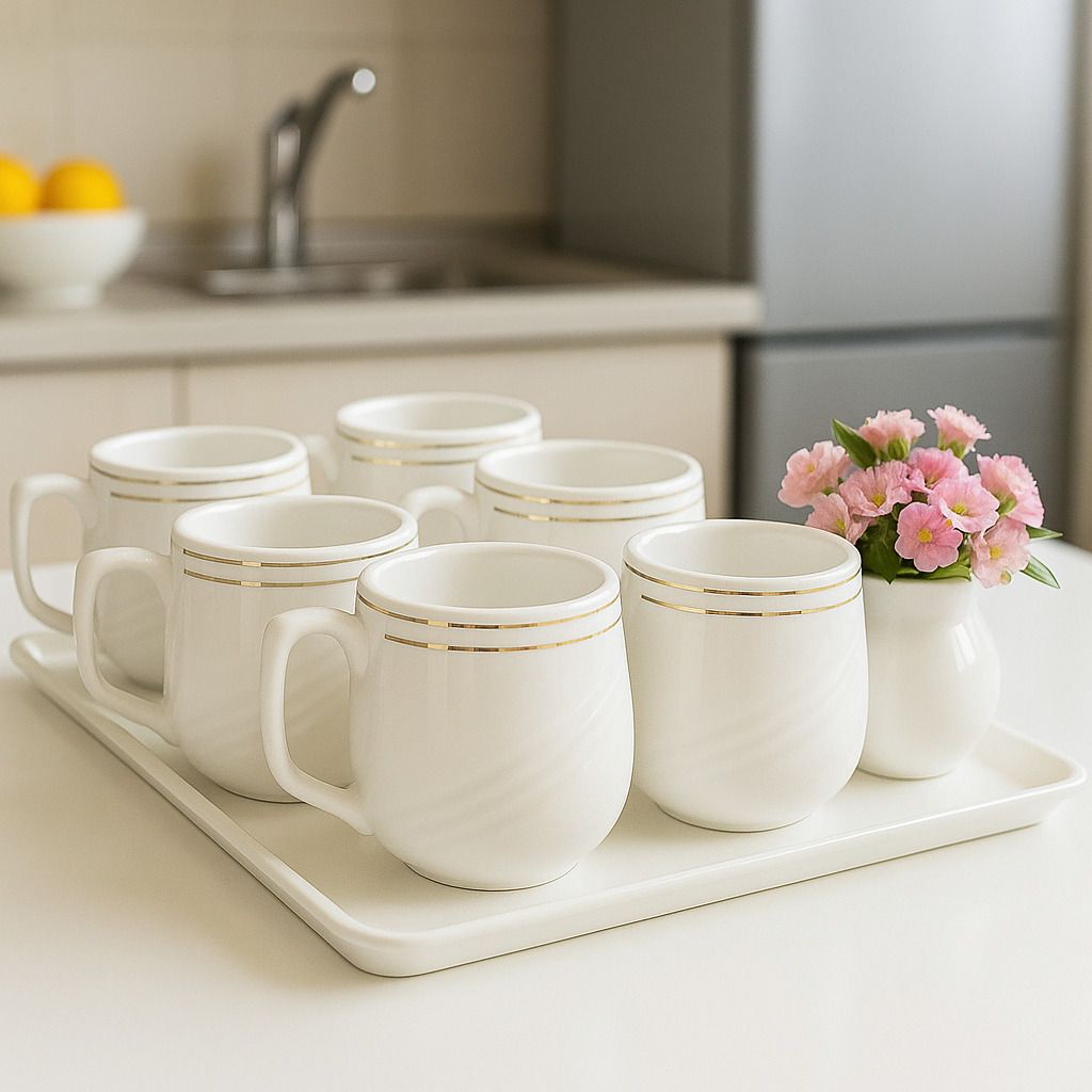 shailzz's Pack of 6 Bone China Tea Cups Set of 6 | Coffee Mugs for Home Office, perfect for gifting-picture-21