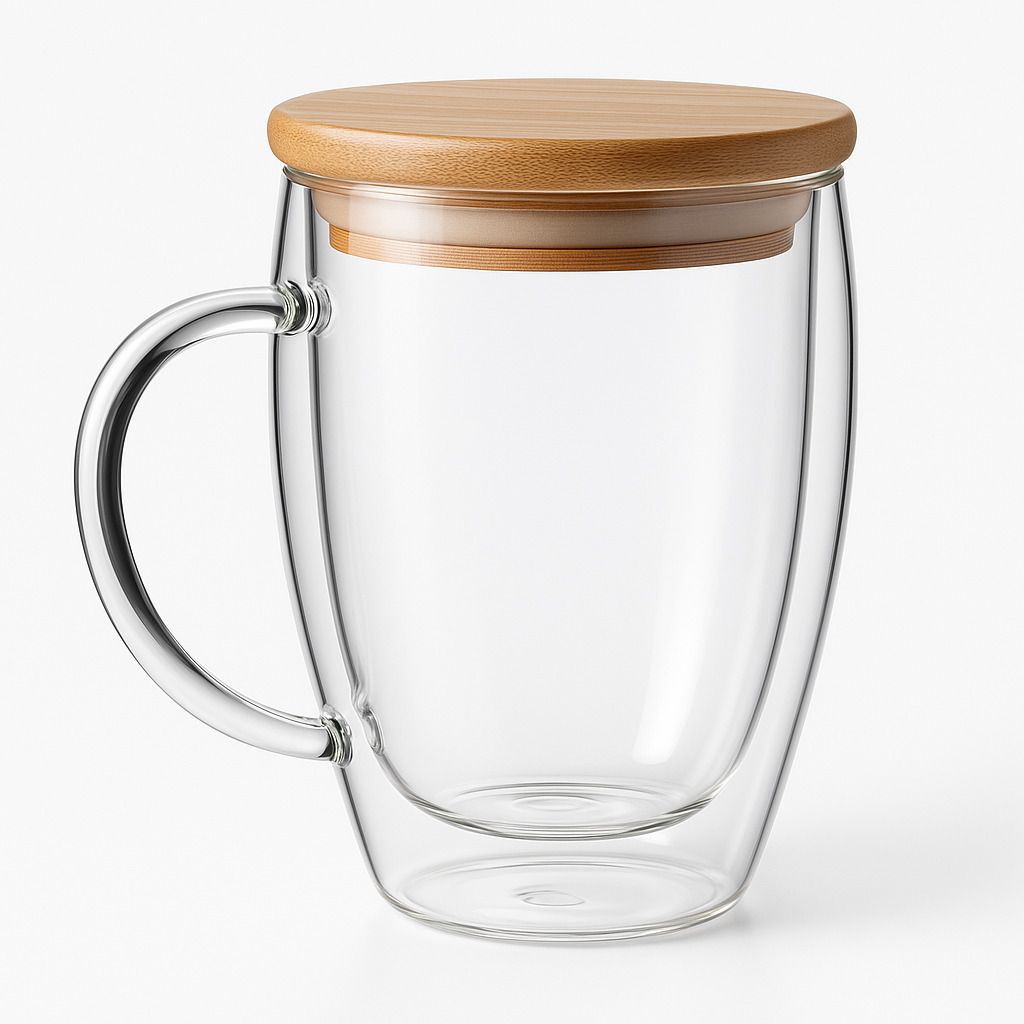la'forte 350ml DoubleWall Borosilicate Cup_Lid Glass Coffee Mug-picture-13