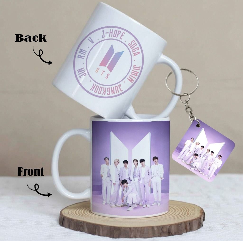 BTS Ceramic Coffee for ARMY Fans | K-Pop Bangtan Boys Printed Tea Cup Ceramic Coffee Mug-image-38