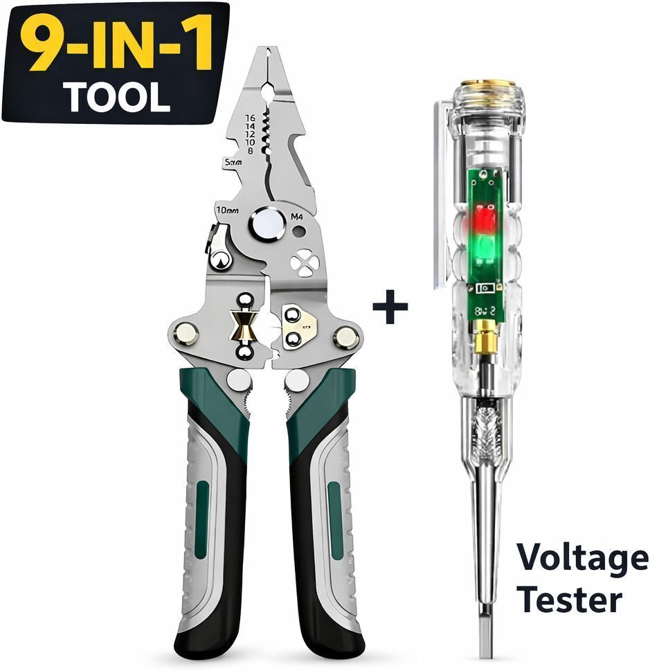 nestiva Crimping Tool with [LED Voltage Tester Pen] Multi Utility Plier-picture-28
