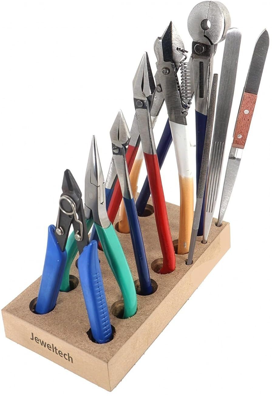 9 Pcs Jewellery Making Tool Kit | Professional Pliers & Cutters Set Multi Vise Tool-image-48