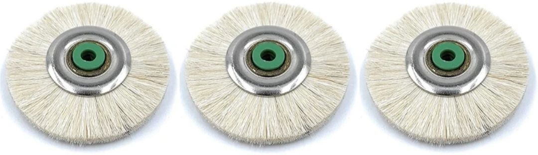 nozwiz Soft Nylon Bristle Polishing Brush 48mm 3pc Circular Wheel With Metal &Nylon Hub Multi Vise Tool-picture-36