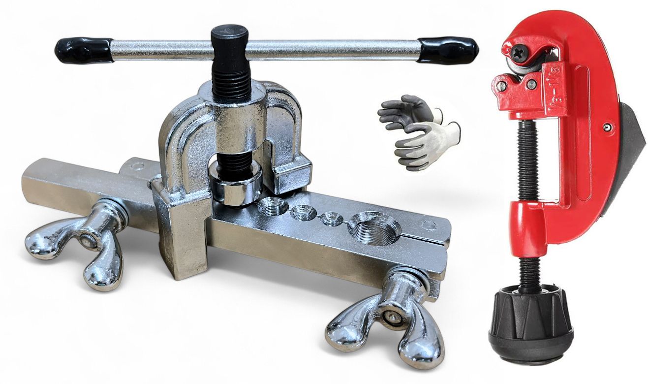epitech mart 7 Dies Flaring Tubing Pipe of 3/16-5/8 Inch Kit With 3-28mm Tube Cutter Multi Vise Tool-picture-17