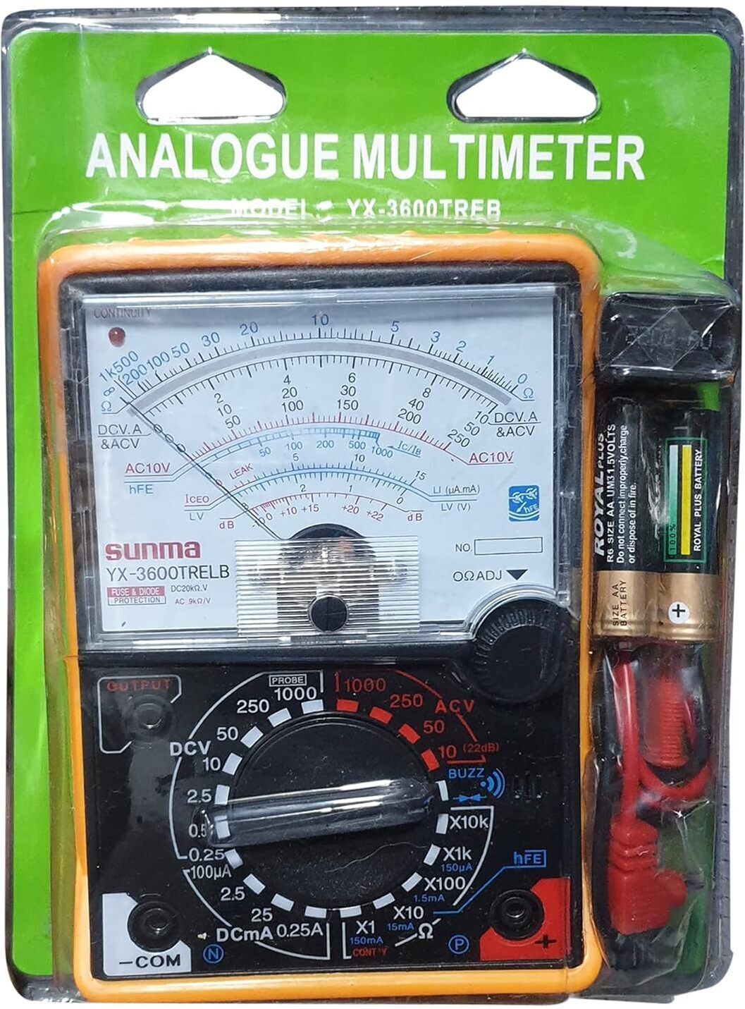 YX-3600 TREB Analog Multimeter | High-Precision AC/DC Voltage Analog Multimeter-image-8