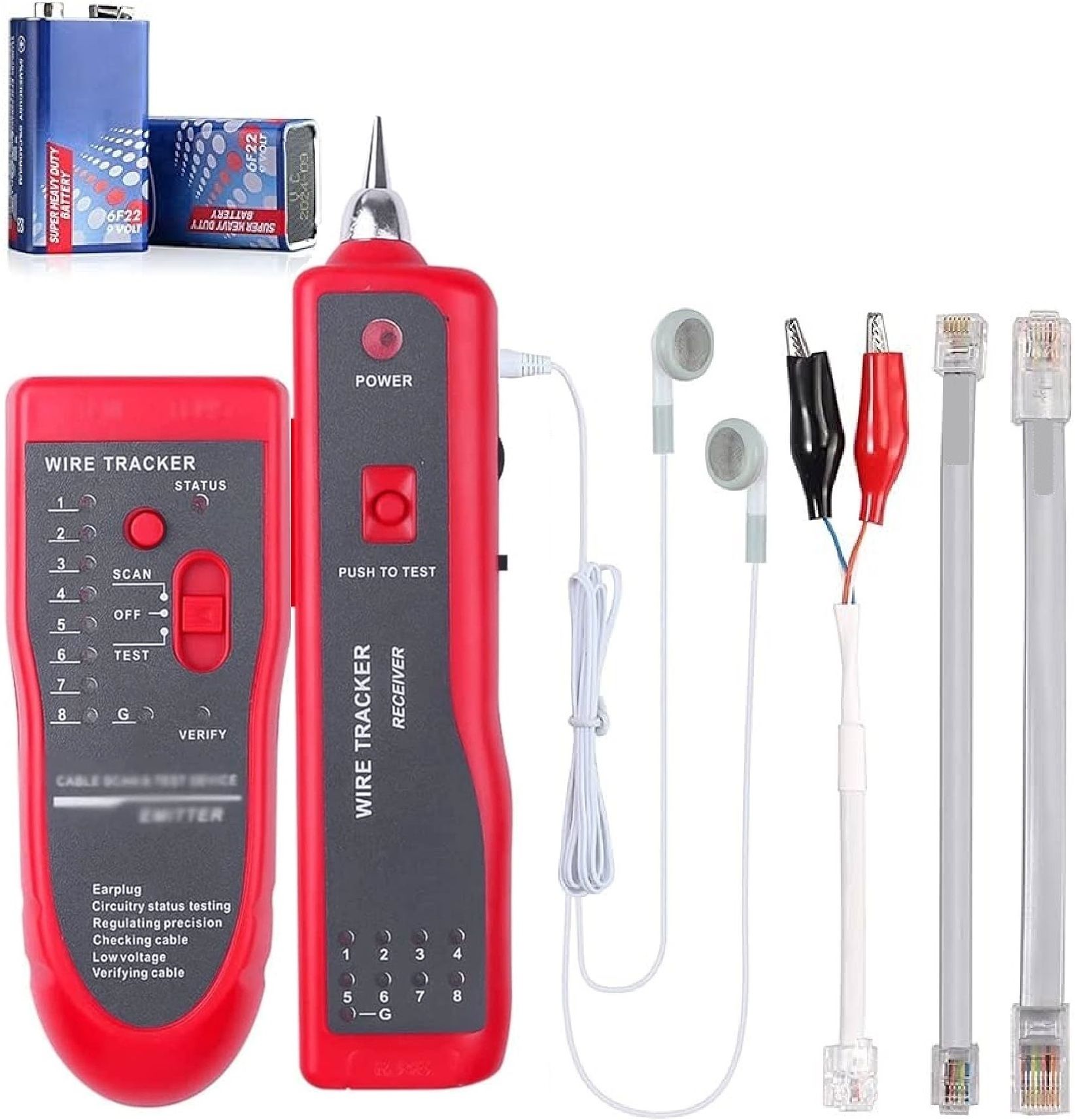 techtest Wire Tracker Tester Rj11 Rj45 Cable Tester Multifunction Wire Tracker Measuring Digital Multimeter-picture-10
