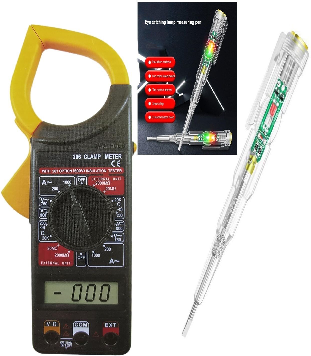 gadariya king Digital Clamp Meter Ampere Meter Multimeter High Precision AC/DC &3IN1 TESTER Analog Multimeter-picture-32