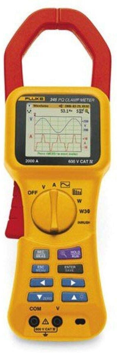 fluke 345 Power Quality Clamp Meter, LCD Display, 3 Degrees Accuracy, 0.001 Resolution Digital Multimeter image 1