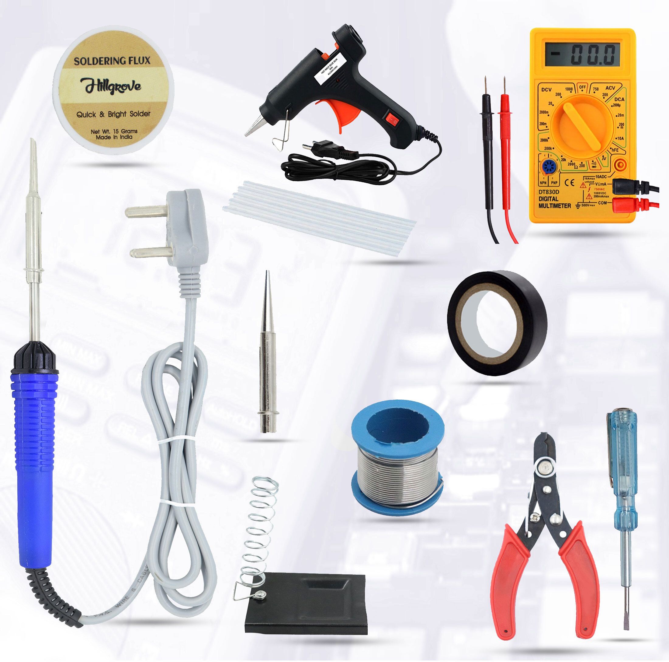 HGCM104M3 11in1 Soldering Machine Glue Gun Combo Kit Set Digital Multimeter-image-25
