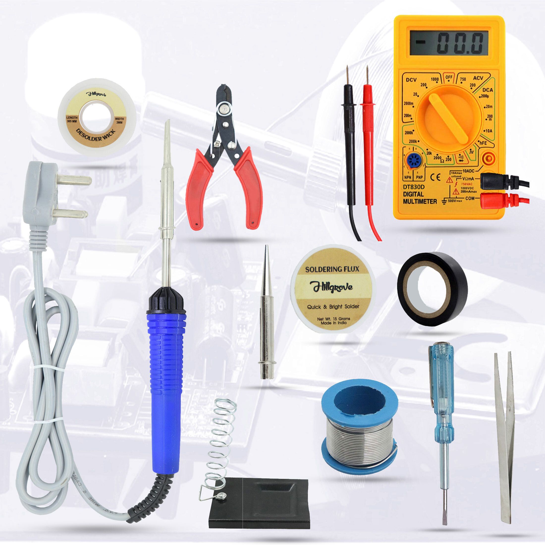 HGCM101M4 11in1 Soldering Iron Machine Combo Kit Set with Digital Multimeter Digital Multimeter-image-5