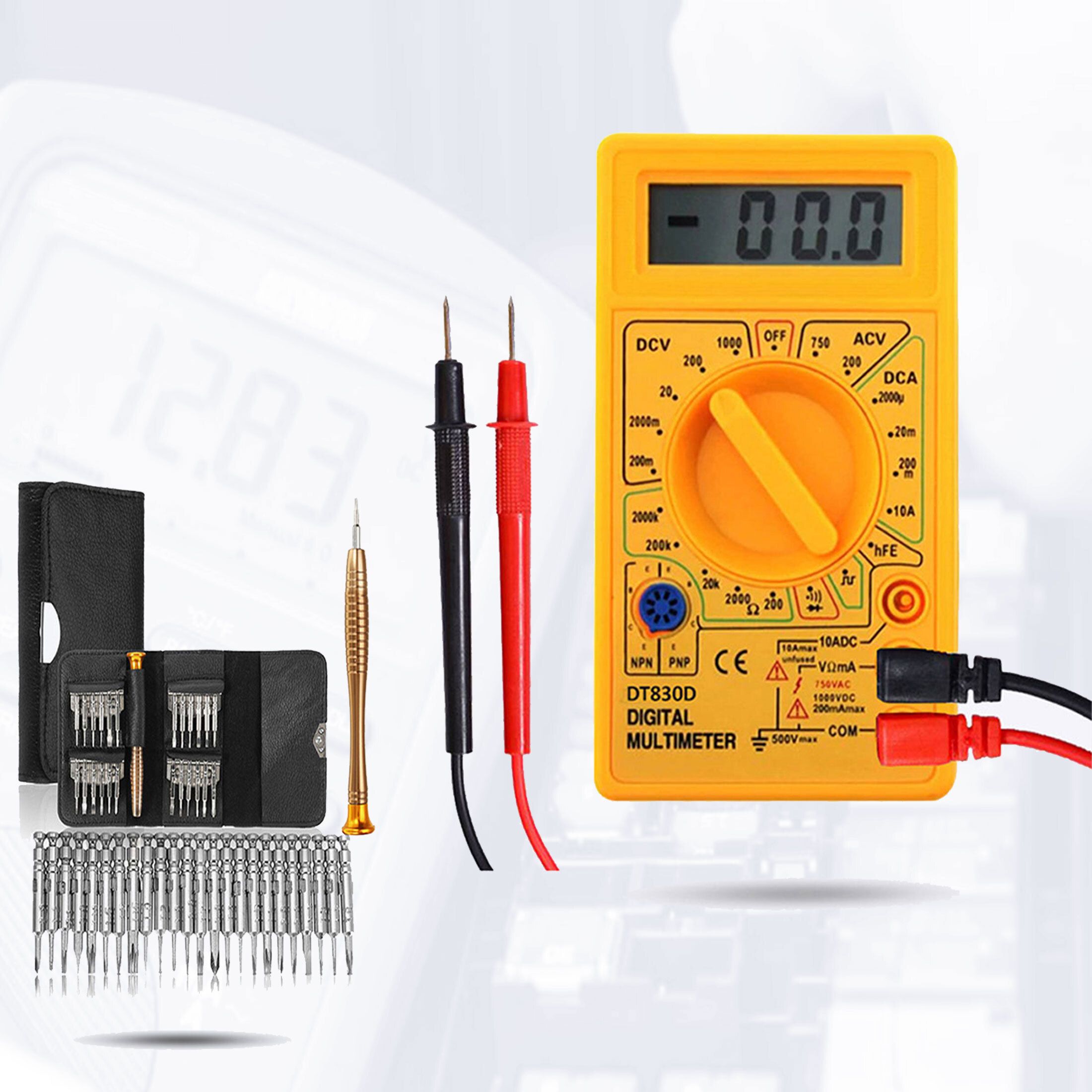 hillgrove HGCM463M1 Voltage Current Digital Multimeter Tester with 25in1 Screwdriver Set Digital Multimeter-picture-27