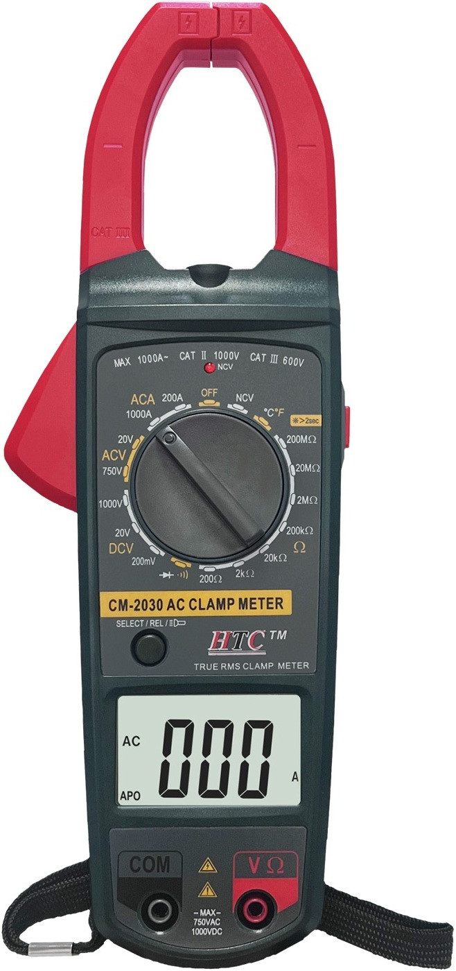 htc instrument CM-2030 Ac Clamp 1000A Tester Clip-On-Meter With 1 Year Warranty Digital Multimeter image 1