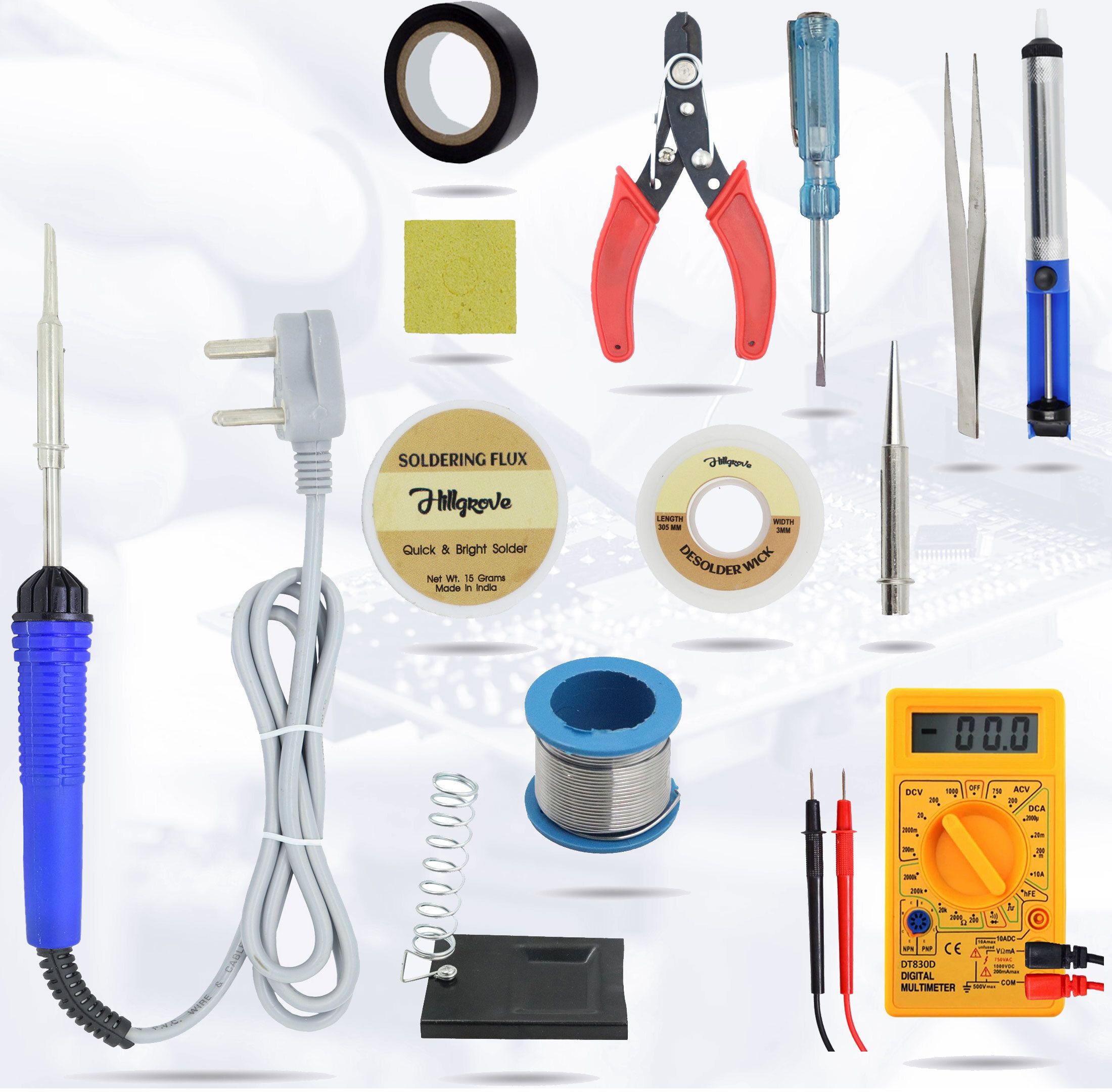 hillgrove HGCM102M3 13in1 Mobile Soldering Iron Machine Combo Kit with Digital Multimeter Digital Multimeter-picture-26