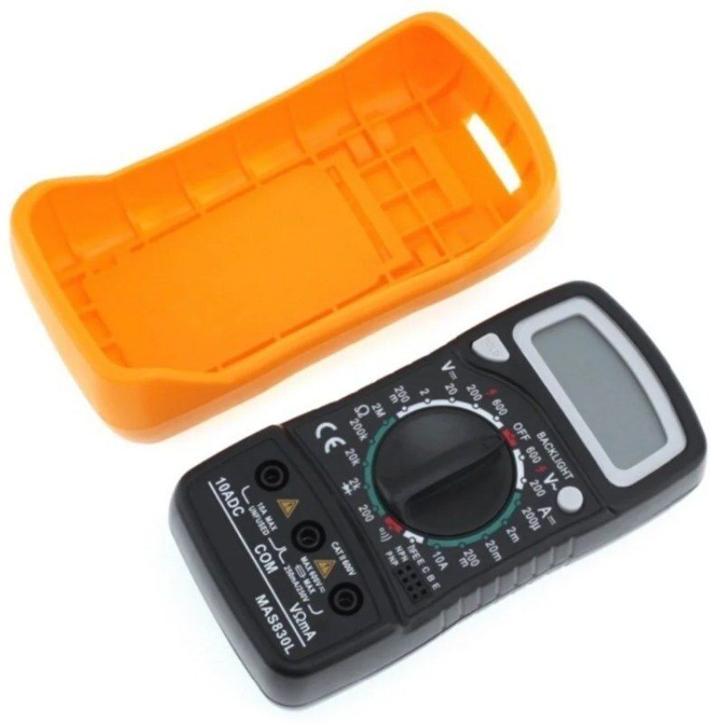 MAS830L Electric Testing Meter Voltmeter Ammeter AC DC OHM Voltage Current Tester Digital Multimeter ( Black with yellow) Digital Multimeter-image-10