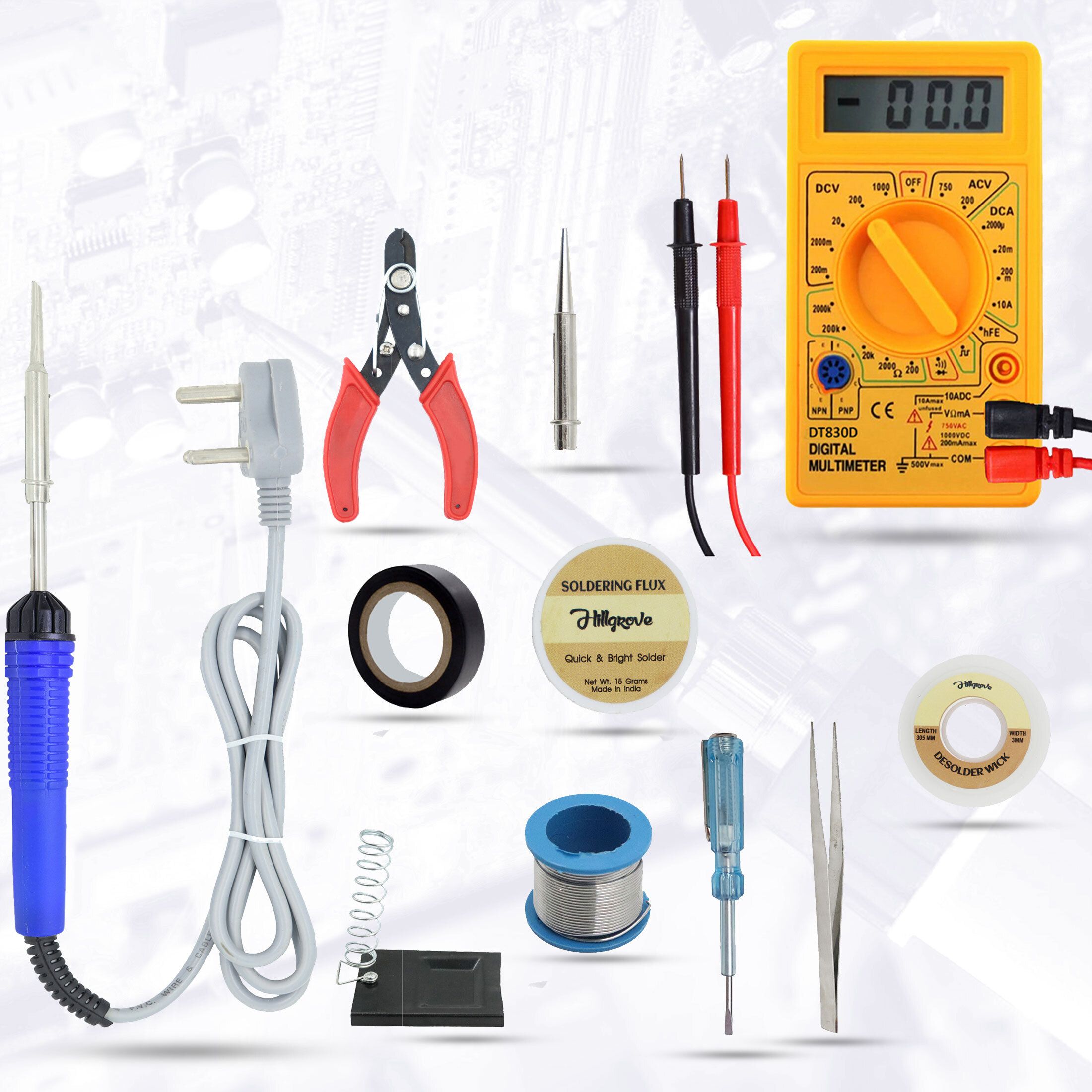 hillgrove HGCM101M3 11in1 Soldering Iron Machine Combo Kit Set with Digital Multimeter Digital Multimeter-picture-22