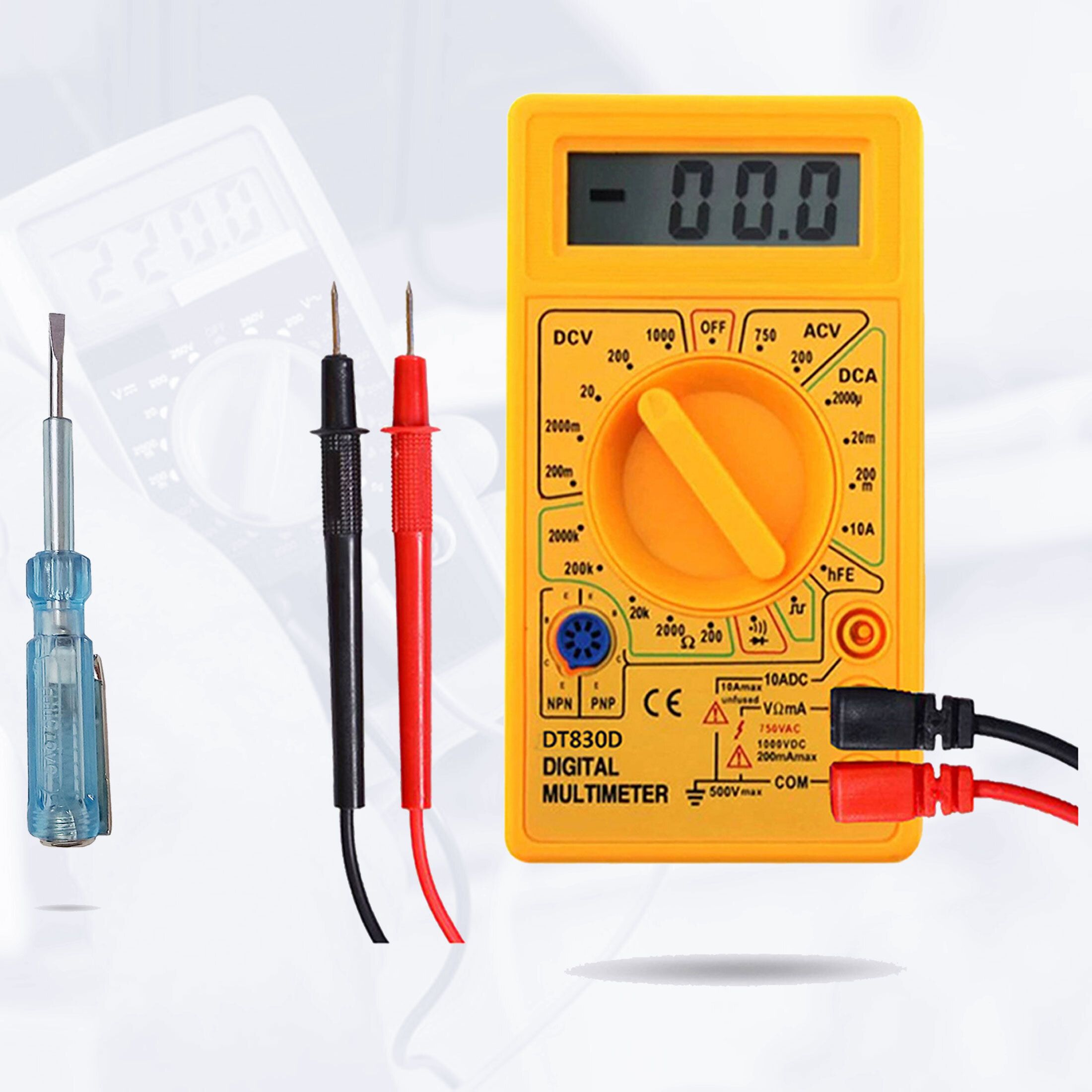 HGCM464M1 LCD AC DC Current Digital Mini Multimeter Tester with Line Tester Digital Multimeter-image-37