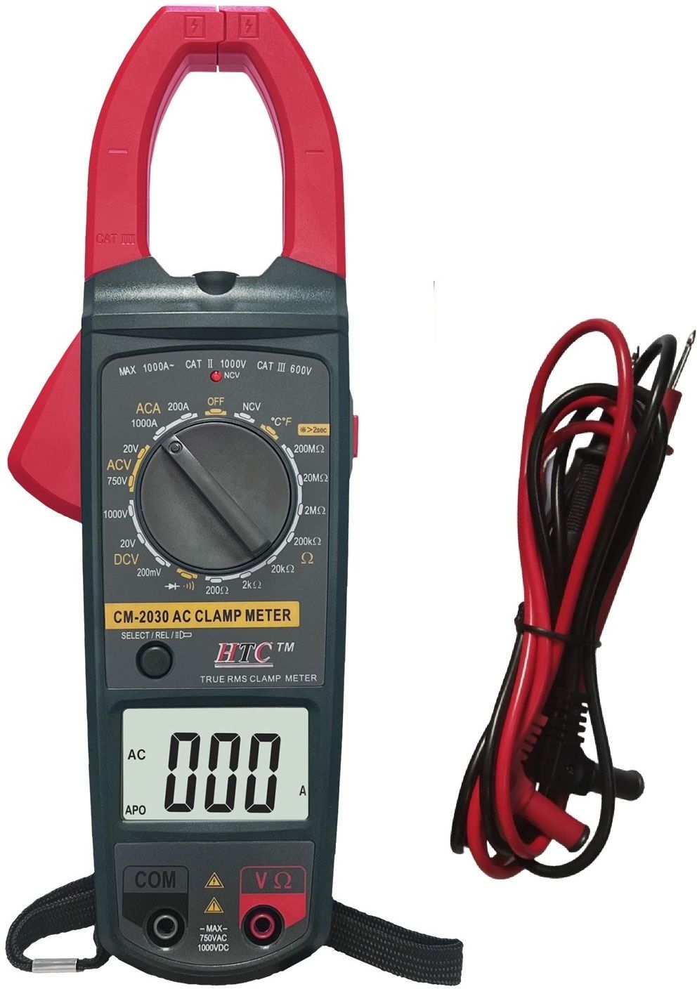 htc instrument CM-2030 Digital Ac Clamp Meter 1000A Tester Clip-On-Meter With 1 Year Warranty Digital Multimeter-picture-21