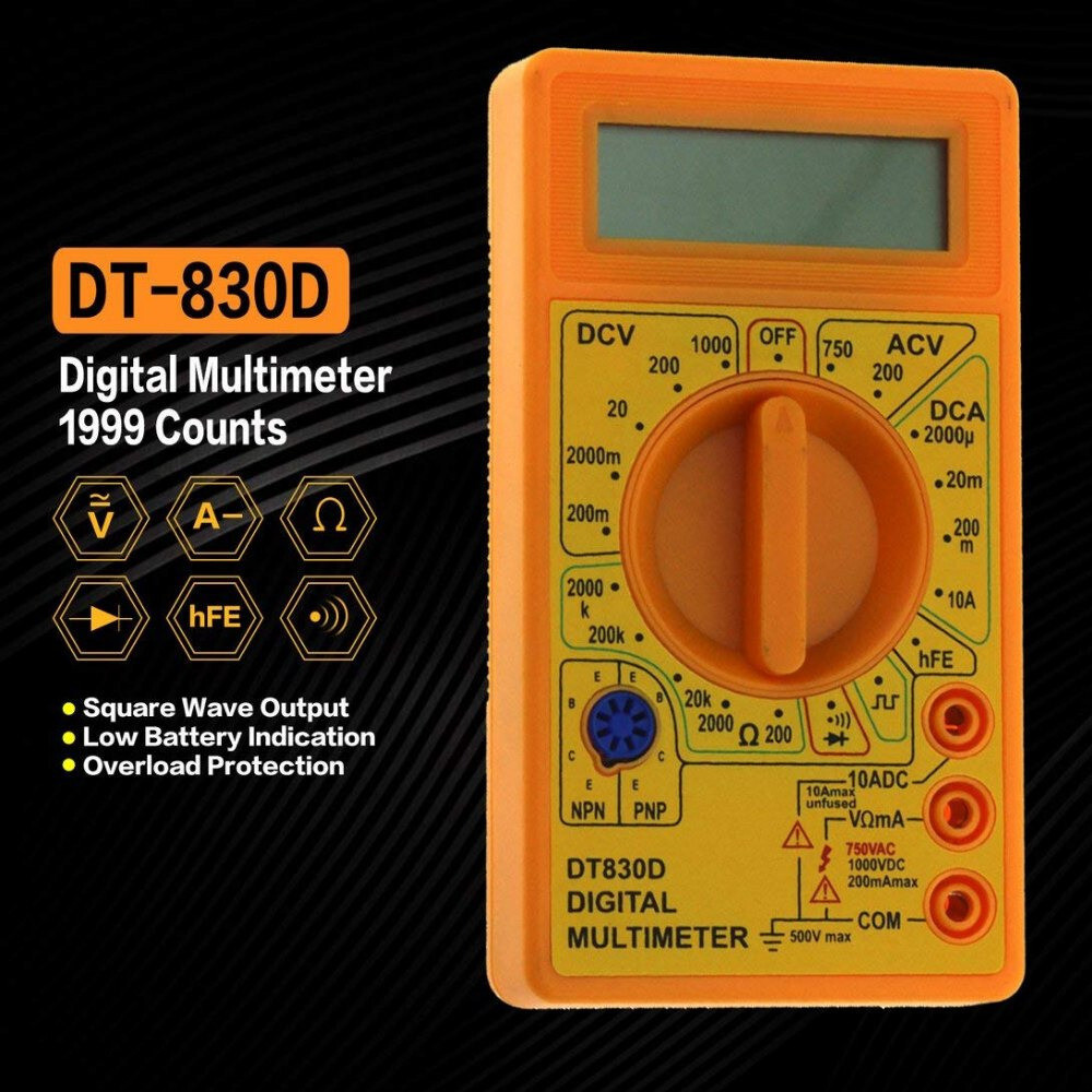 balrama Big LCD Display Haoyue Unity 840D for Measuring AC Current, AC/DC Voltage Tester Digital Multimeter image 1