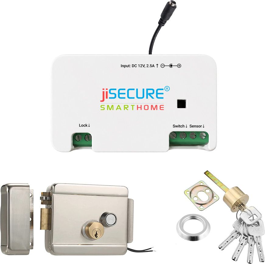 jiSECURE Smart Door Lock Controller with Electronic Lock, WiFi & Bluetooth App Access Multipurpose Controller-picture-35