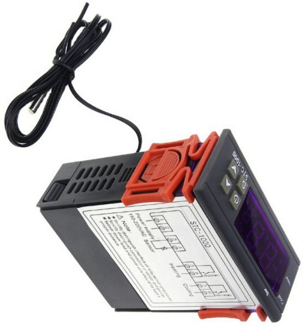 TM&W Heating Digital Temperature Controller for Incubator DC24V STC-1000 with Sensor Multipurpose Controller