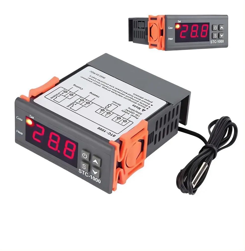 TM&W Temperature Controller STC-1000 Pid Temp Control Box Digital Thermostat Multipurpose Controller-image-19