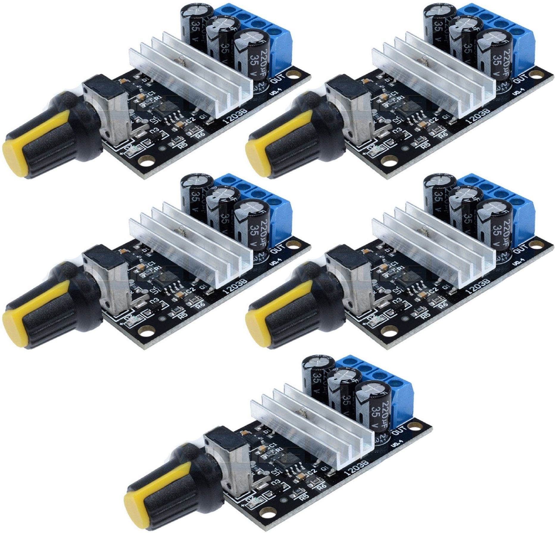 shockley 3A 6V-28V DC Motor Speed Controller PWM Variable Speed Regulator Switch (5 Pc) Multipurpose Controller-picture-34