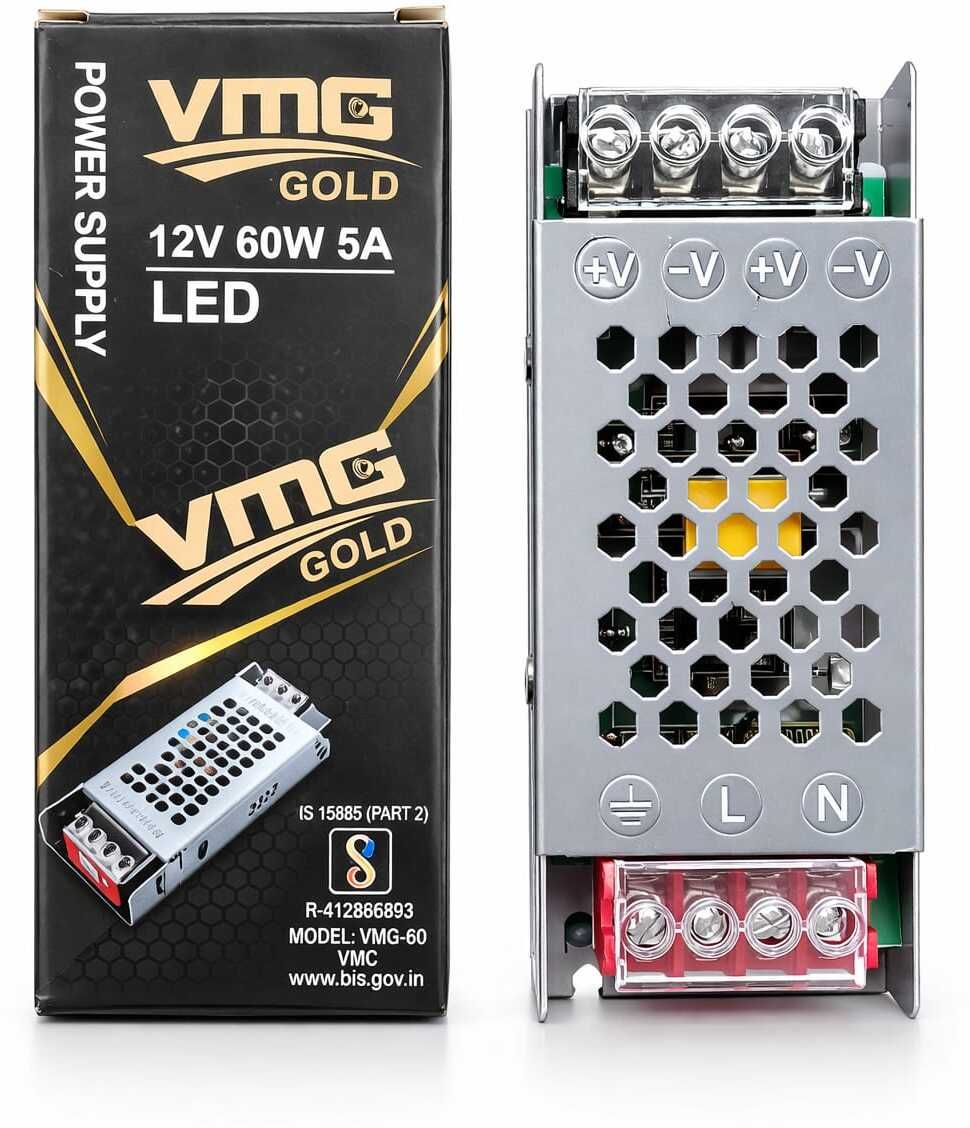 SONSHIV 12V 5AMP SMPS CONTROLLER 60 Watts Computer PSU with 3 SATA Cables-image-9
