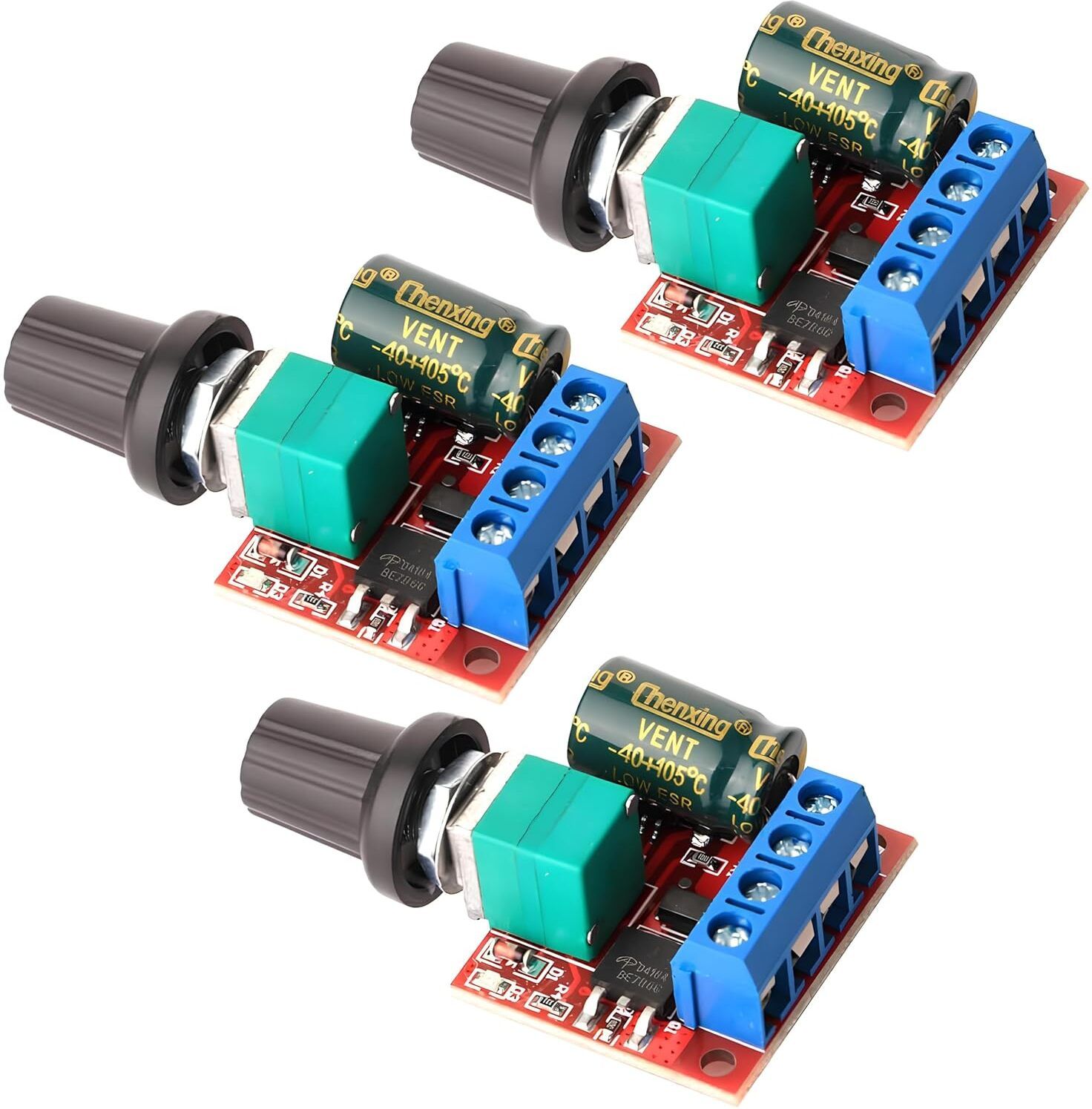 shockley 5A 5V-35V DC Motor Speed Controller 6V 12V 24V PWM Variable Regulator (3 Pc) Multipurpose Controller-picture-21