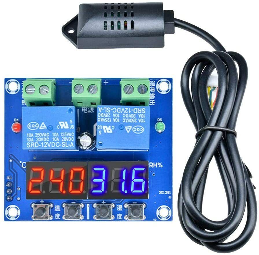 shockley XH-M452 Thermostat Temperature Humidity Thermometer Hygrometer Controller DC 12V Multipurpose Controller-image-1