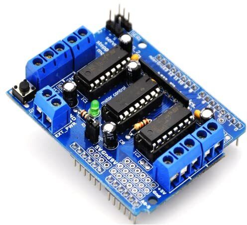 ROBODIUM L293D Motor Driver Shield for micro controller, 4 DC Motors/2 Stepper Motors Multipurpose Controller