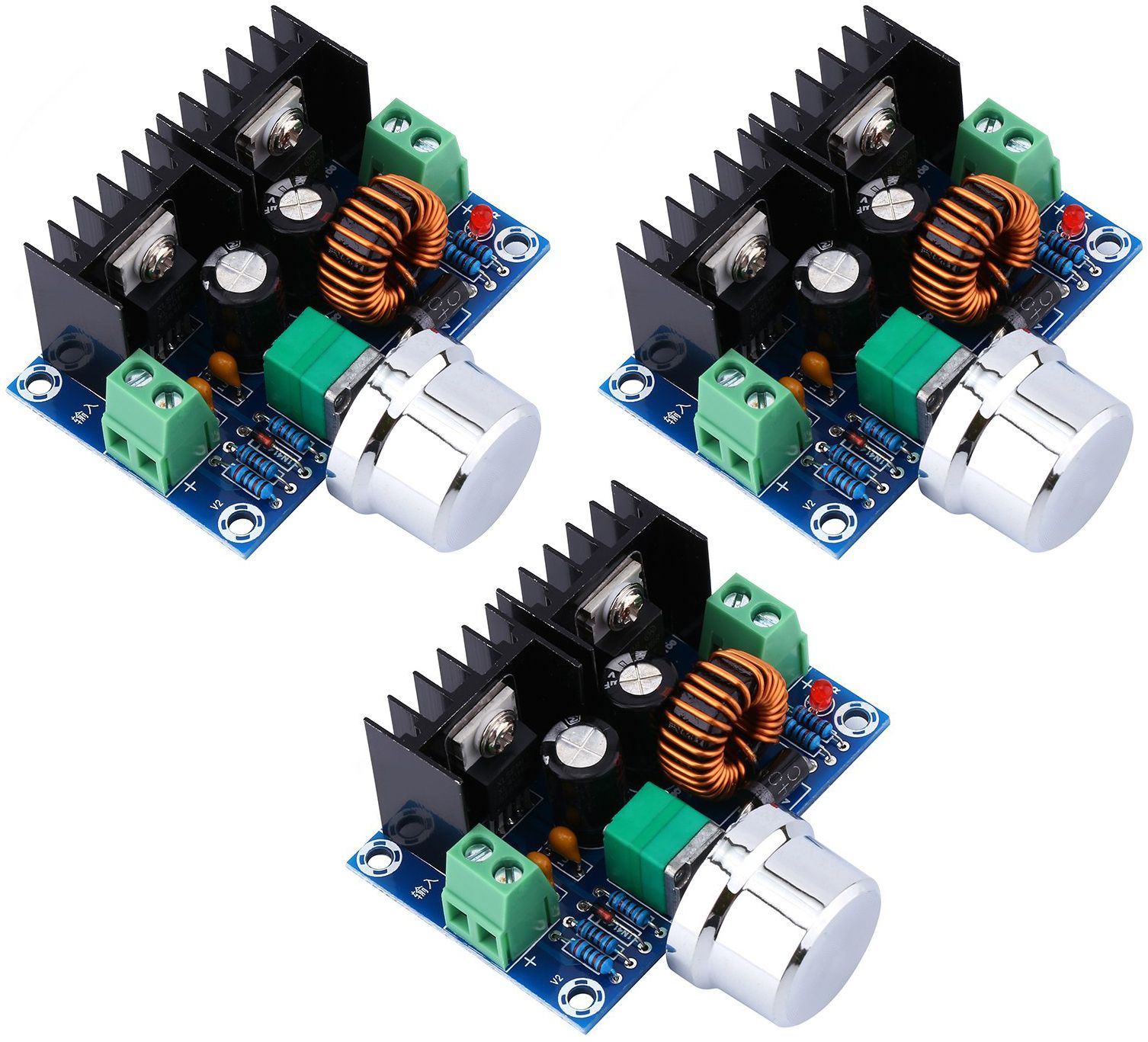 shockley XL4016E1 DC-DC 4-40V to DC 1.2-36V 8A Buck Converter XL4016 Step Down (3 Pc) Multipurpose Controller-picture-28