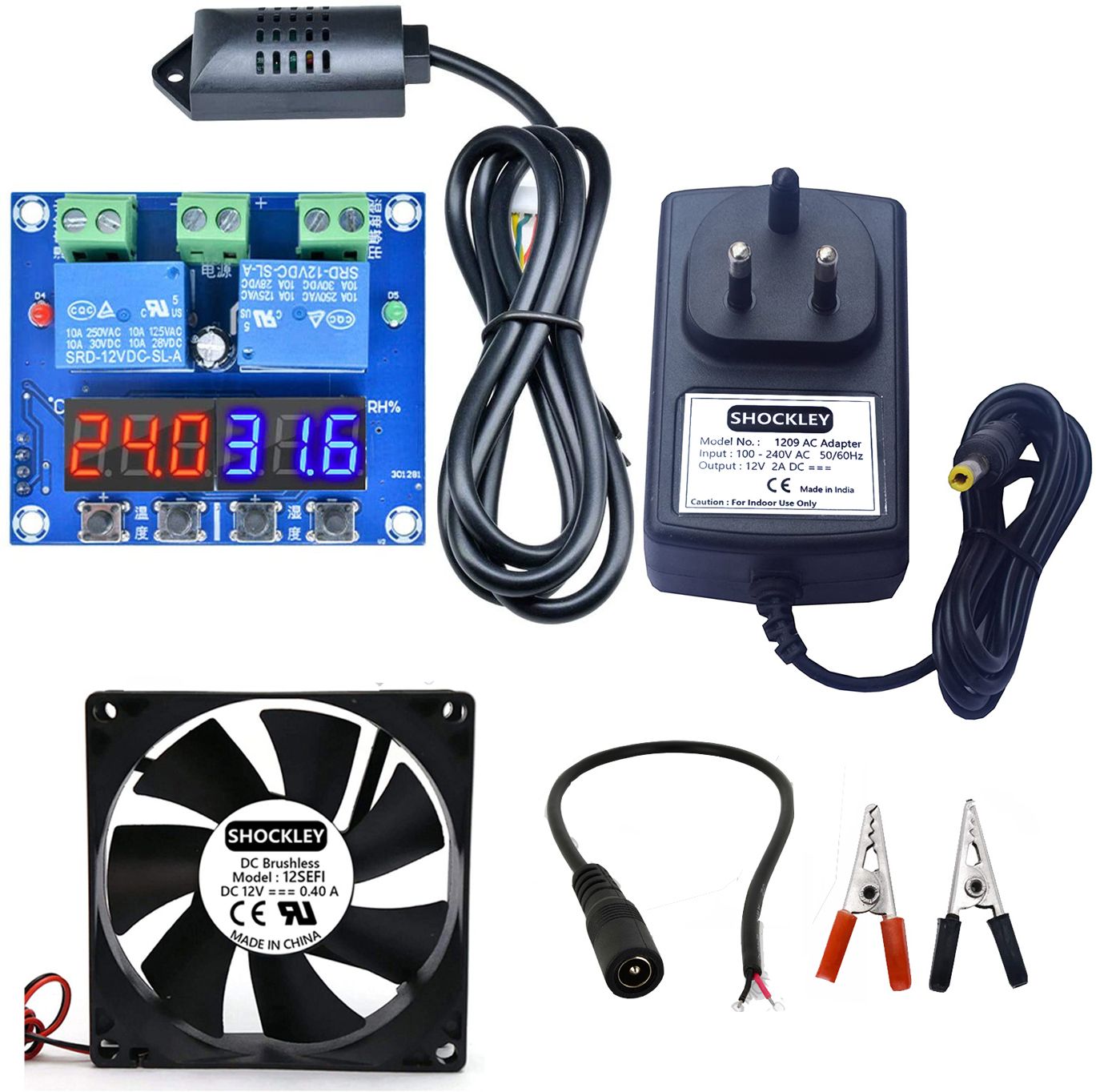 shockley XH-M452 Controller + ADAPTER + FAN + DC Female Jack + Alligator clips Multipurpose Controller-picture-22