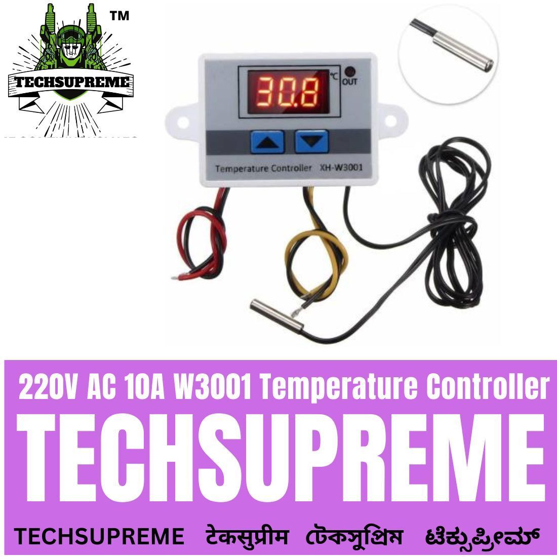 TechSupreme W3001 Intelligent Digital Thermostat temperature controller for Incubator A1 Multipurpose Controller-image-5
