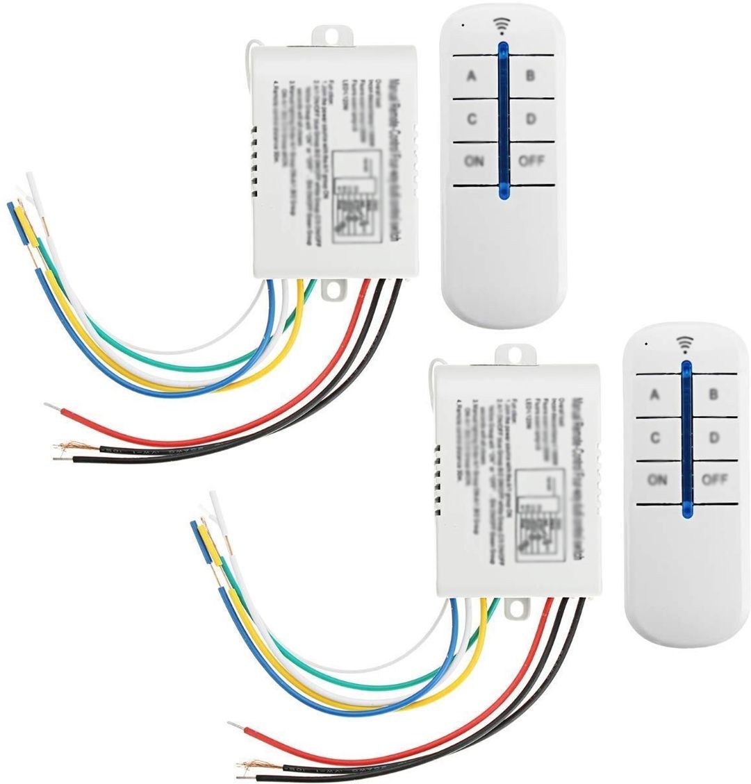 shockley 4-Way Digital Switch ON/Off 220V-240V Light RF Remote Control Wireless (2 Pc) Multipurpose Controller-picture-11