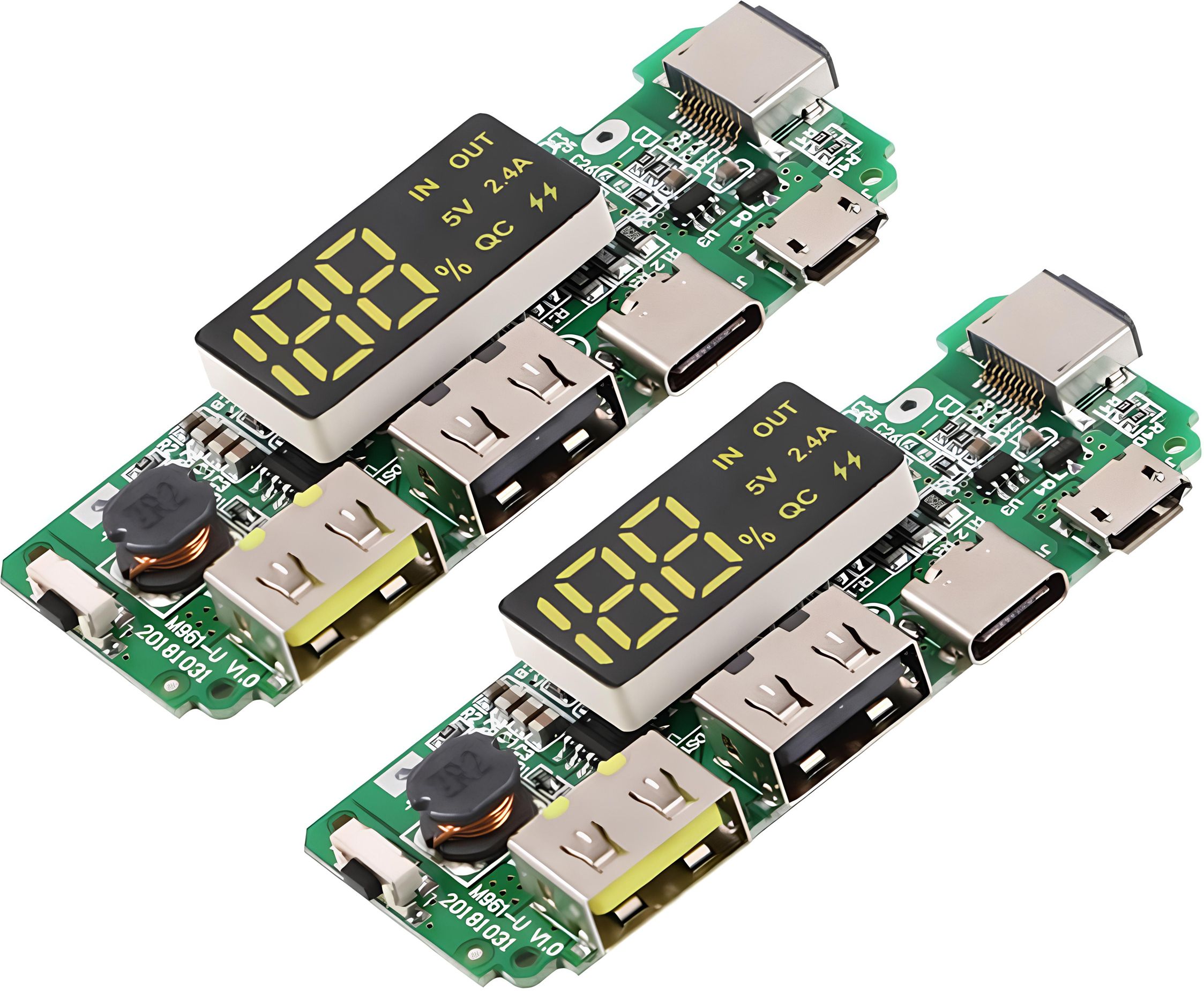shockley electronics 18650 Lithium Battery Charging Module 5V 2.4A USB-C PowerBank LED Display (2 PC) Multipurpose Controller-picture-19