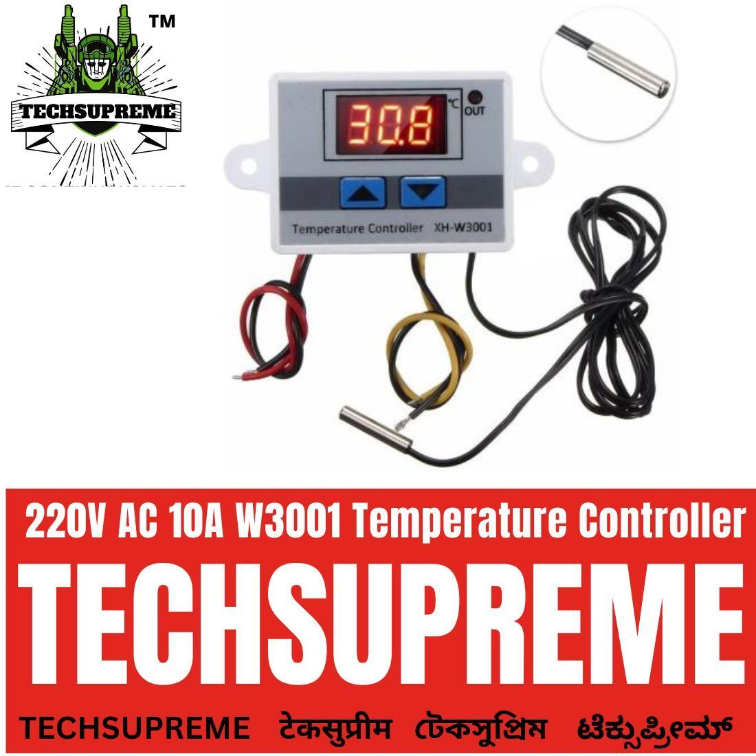 TechSupreme W3001 Intelligent Digital Thermostat temperature controller for Incubator Multipurpose Controller-image-6